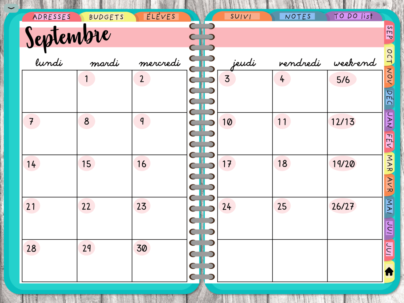 PE • Outils • Digital Teacher Planner