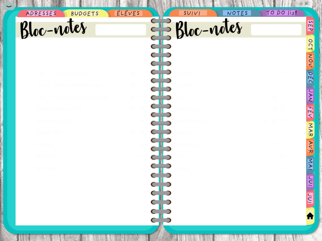PE • Outils • Digital Teacher Planner