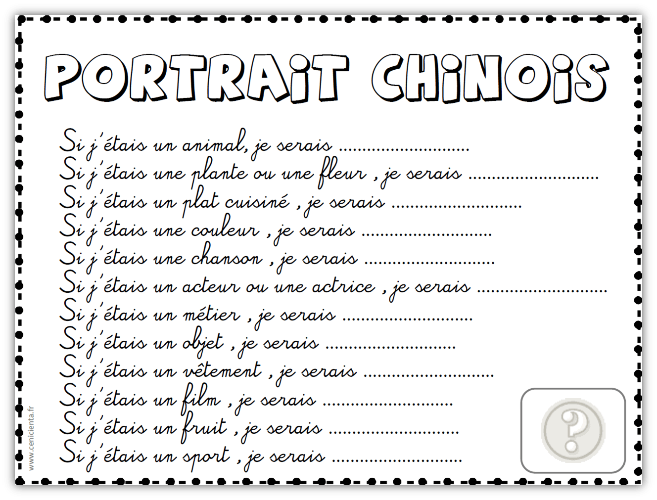 Page De Garde Chinois Cycle 3 • Français / Organisation • Présentation élève à la rentrée