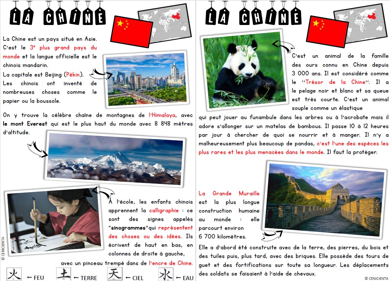 Chine Page De Garde CE1/CE2 • Littérature • Projet Chine