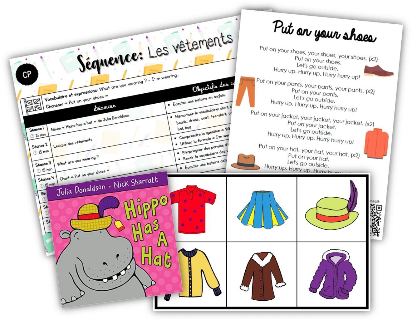 CP • Anglais • Séquence "Vêtements"