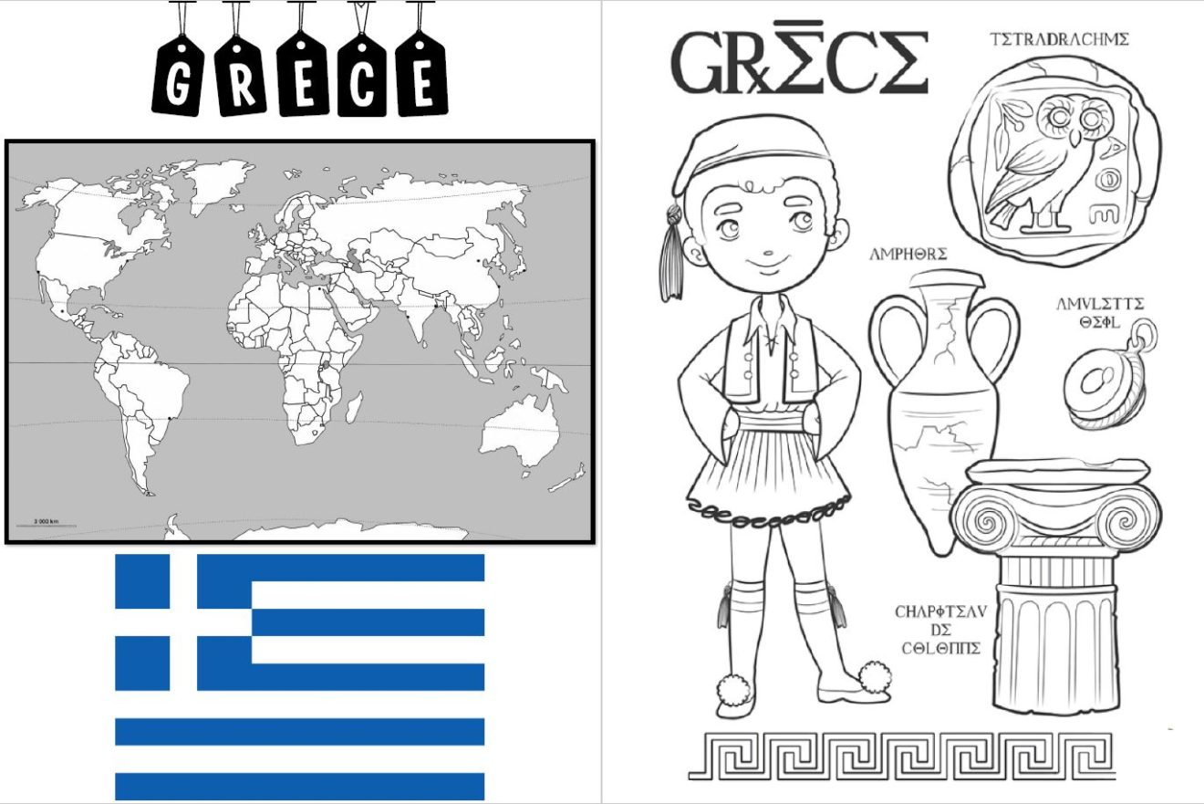 Grec Page De Garde CE2/CM1 • Littérature • Projet Grèce