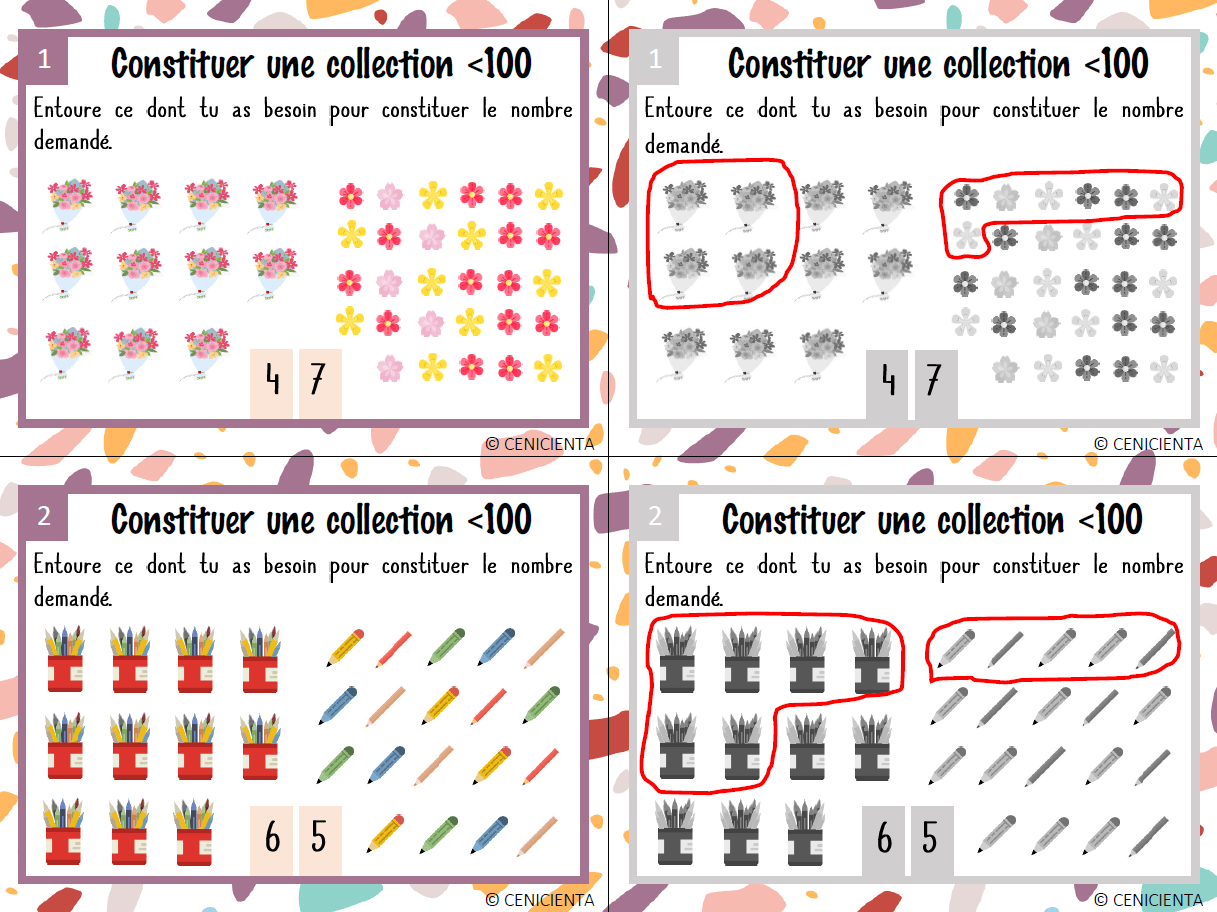 Maths Collections CP • Mathématiques • Ateliers sur les collections