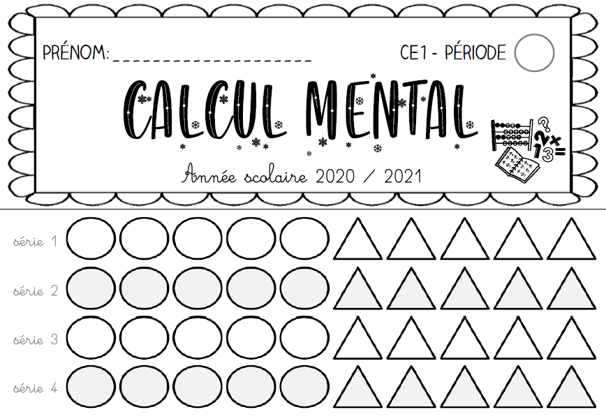 CE1 • Mathématiques • Fichier De Calcul Mental